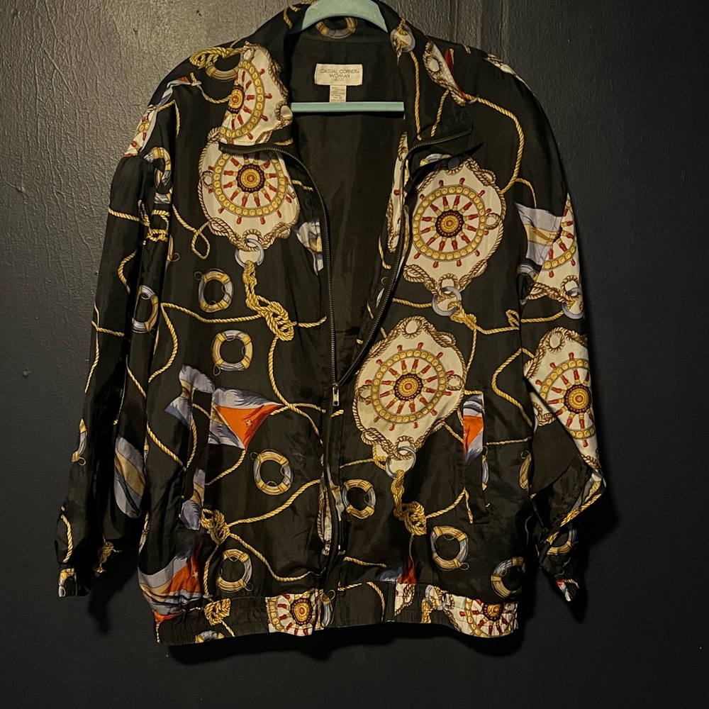 RARE Vintage Windbreaker Jacket 100% Silk Shell